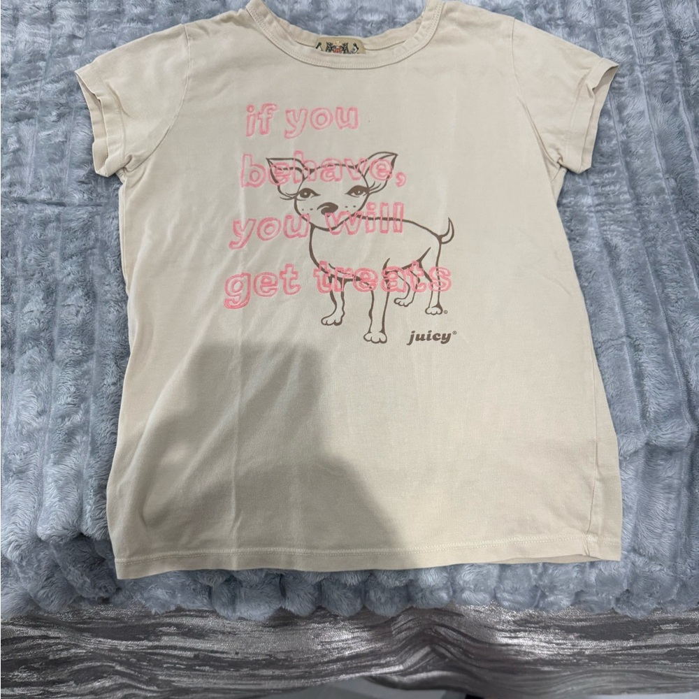 Juicy Couture Beige Tee with Logo